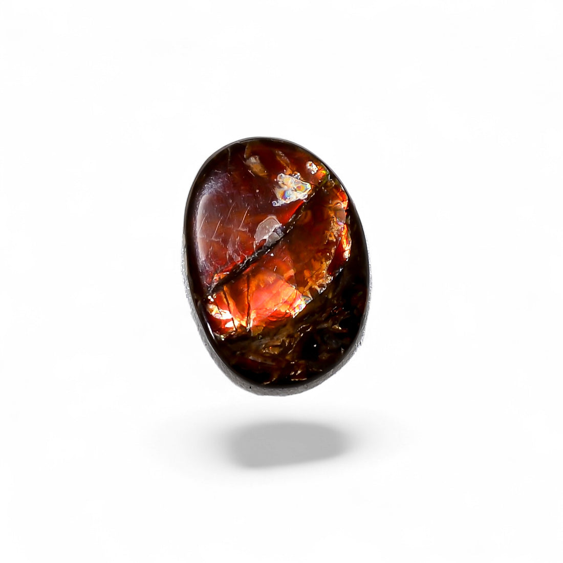 Natural Ammolite Oval Shape Cabochon Loose Gemstone For Making Jewelry 2.5 Ct. 14X10X2 mm Y-10245