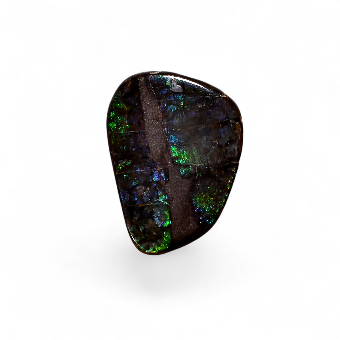 Natural Ammolite Fancy Shape Cabochon Loose Gemstone For Making Jewelry 6 Ct. 16X12X2 mm Y-10247