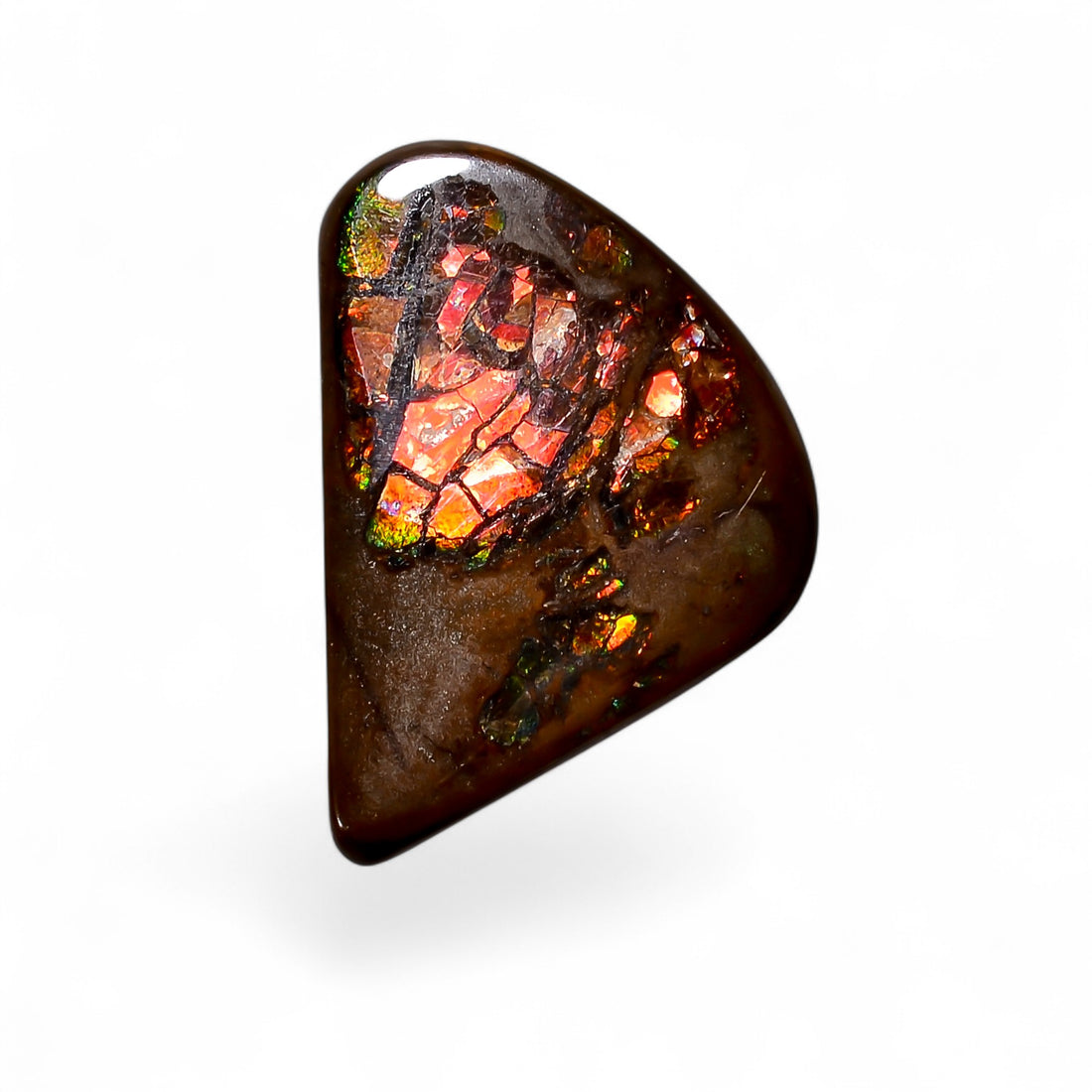Natural Ammolite Fancy Shape Cabochon Loose Gemstone For Making Jewelry 10.5 Ct. 23X15X3 mm Y-10254