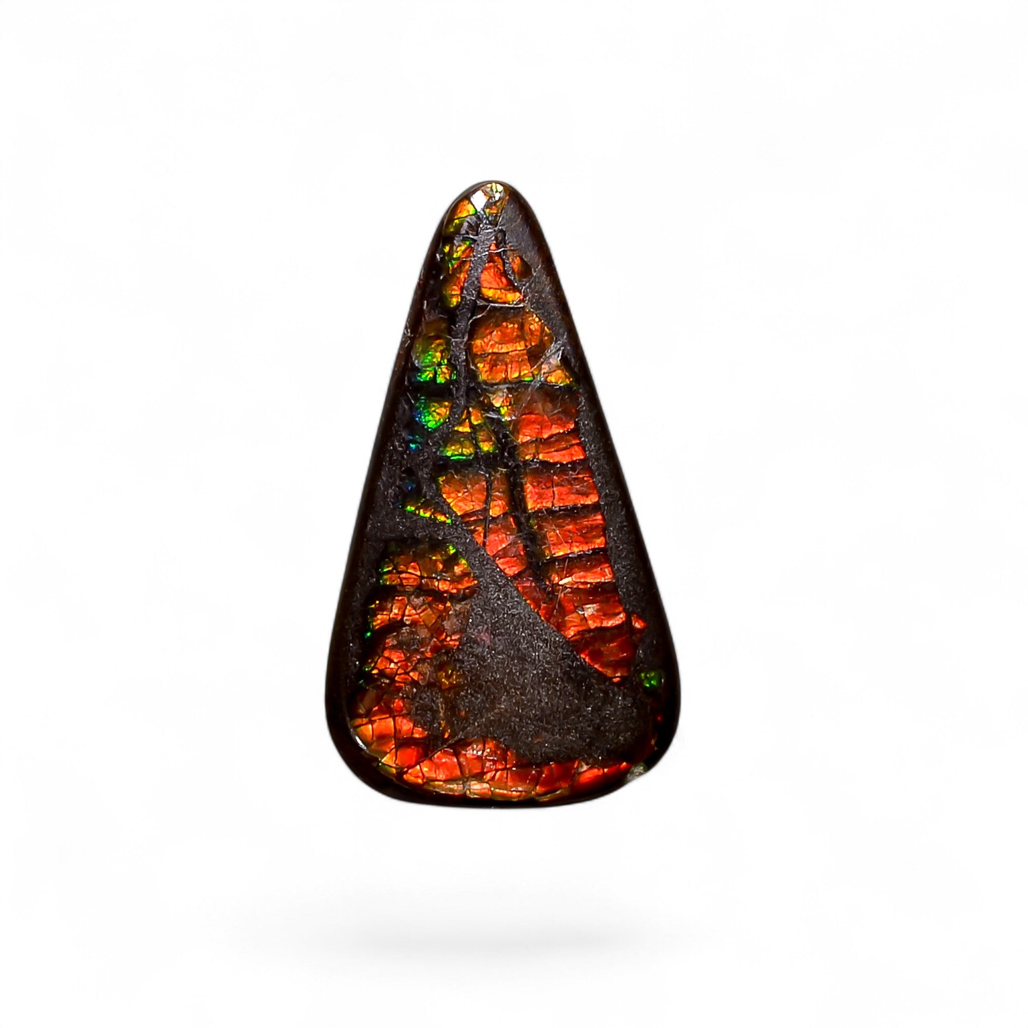Natural Ammolite Pear Shape Cabochon Loose Gemstone For Making Jewelry 3 Ct. 17X9X2 mm Y-10259