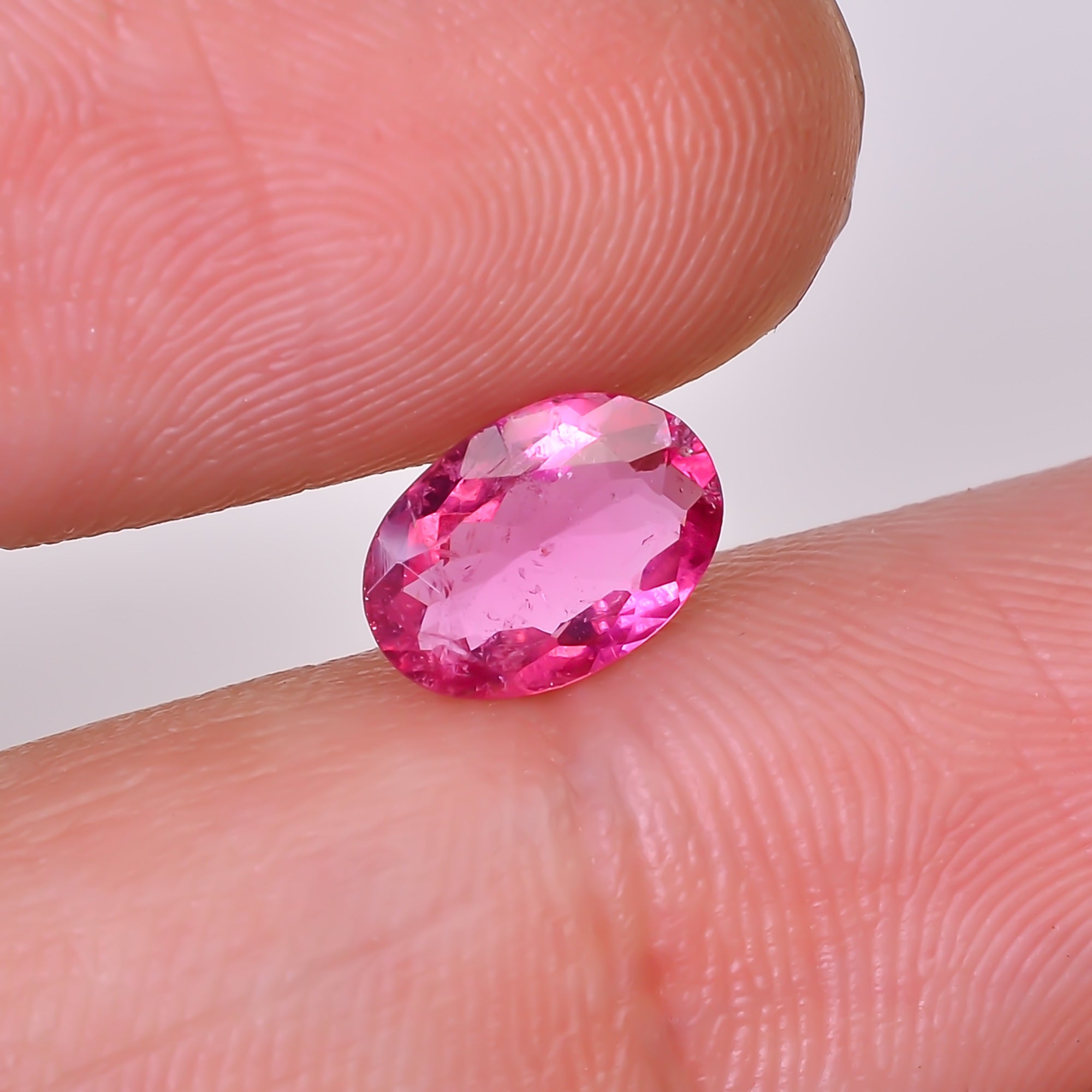 Natural Pink Tourmaline Oval Shape Cut Stone Loose Gemstone For Making Jewelry 1.05 Ct. 8X6X3 mm Y-10265