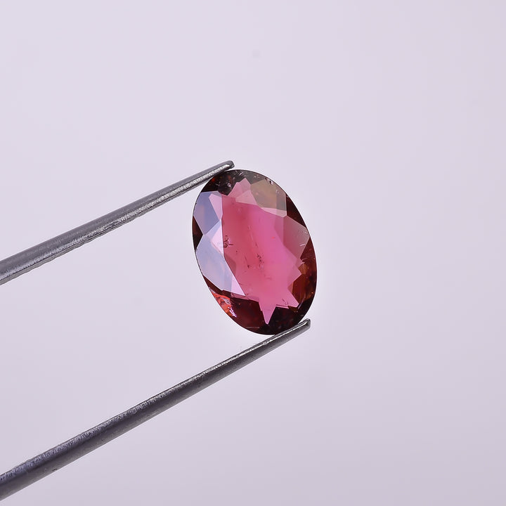 Natural Pink Tourmaline Oval Shape Cut Stone Loose Gemstone For Making Jewelry 1.6 Ct. 10X7X3 mm Y-10274