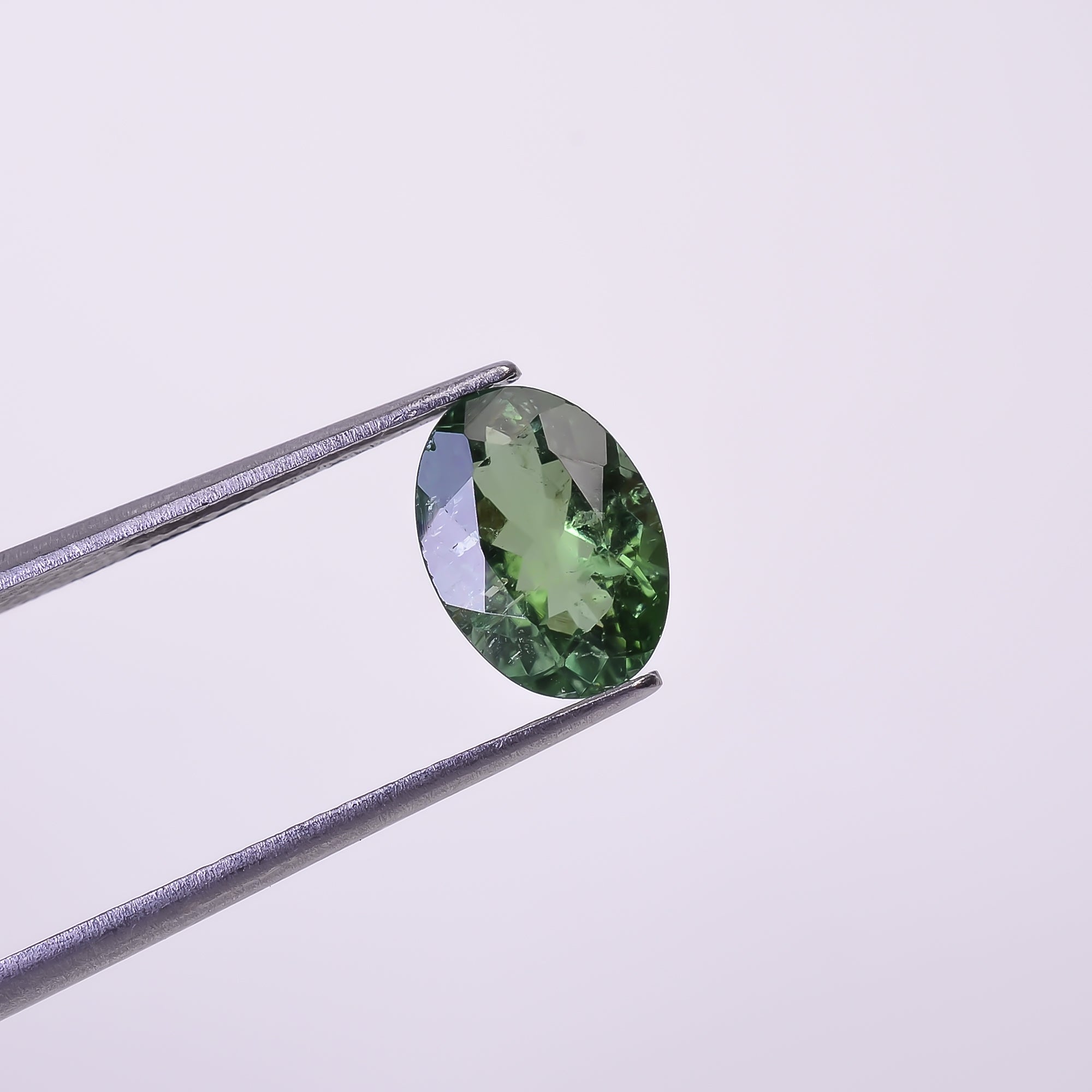 Natural Green Tourmaline Oval Shape Cut Stone Loose Gemstone For Making Jewelry 1.5 Ct. 9X6X4 mm Y-10275