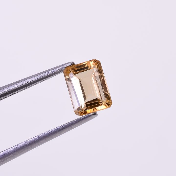 Natural Yellow Tourmaline Radiant Shape Cut Stone Loose Gemstone For Making Jewelry 1.1 Ct. 7X4X3 mm Y-10276