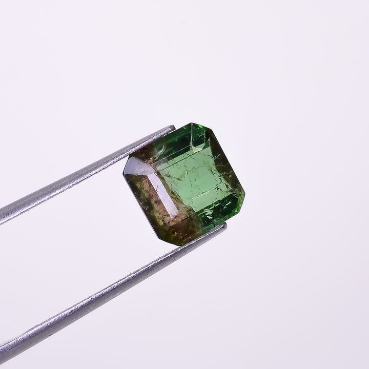 Natural Green Tourmaline Cushion Shape Cut Stone Loose Gemstone For Making Jewelry 4.3 Ct. 9X9X5 mm Y-10281