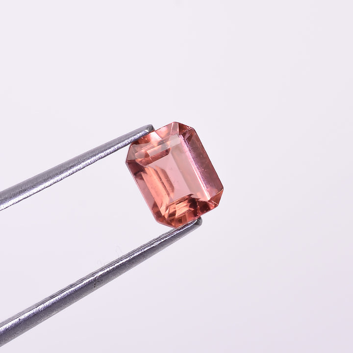 Natural Pink Tourmaline Radiant Shape Cut Stone Loose Gemstone For Making Jewelry 0.9 Ct. 6X5X3 mm Y-10290