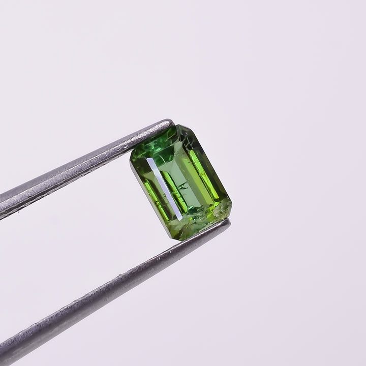 Natural Green Tourmaline Radiant Shape Cut Stone Loose Gemstone For Making Jewelry 0.95 Ct. 6X4X3 mm Y-10293