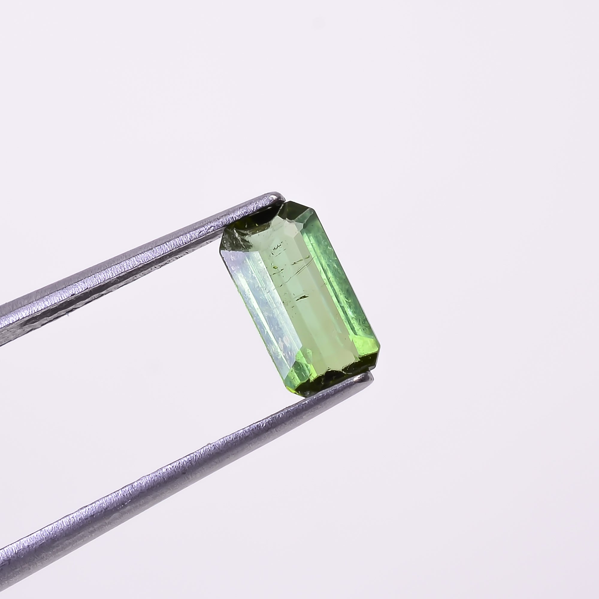 Natural Green Tourmaline Radiant Shape Cut Stone Loose Gemstone For Making Jewelry 0.8 Ct. 8X4X2 mm Y-10295