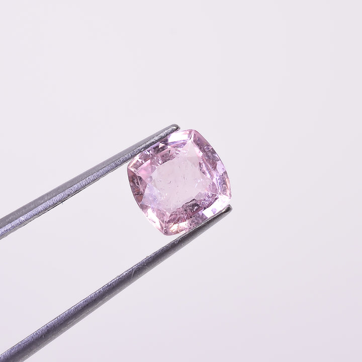 Natural Pink Tourmaline Cushion Shape Cut Stone Loose Gemstone For Making Jewelry 1.2 Ct. 7X7X3 mm Y-10299