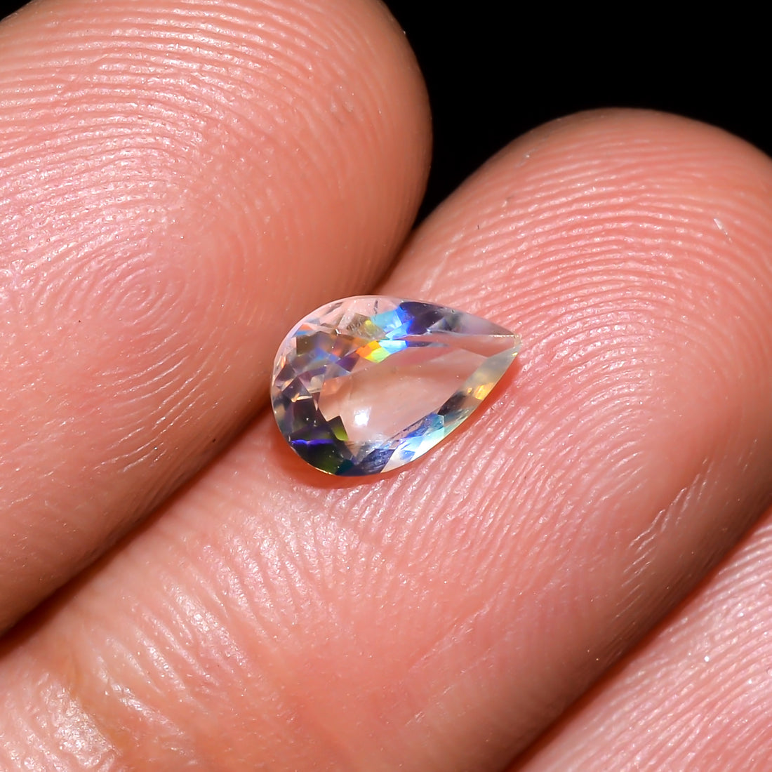 Natural Madagascar Moonstone Pear Shape Cut Stone Loose Gemstone For Making Jewelry 0.6 Ct. 7X4X3 mm Y-10305