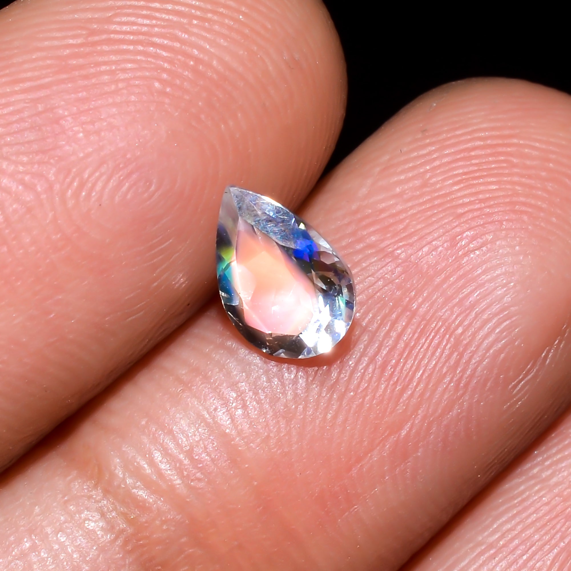 Natural Madagascar Moonstone Pear Shape Cut Stone Loose Gemstone For Making Jewelry 0.6 Ct. 7X4X3 mm Y-10305