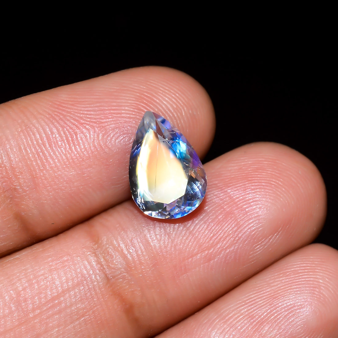 Natural Madagascar Moonstone Pear Shape Cut Stone Loose Gemstone For Making Jewelry 2.1 Ct. 11X7X4 mm Y-10306