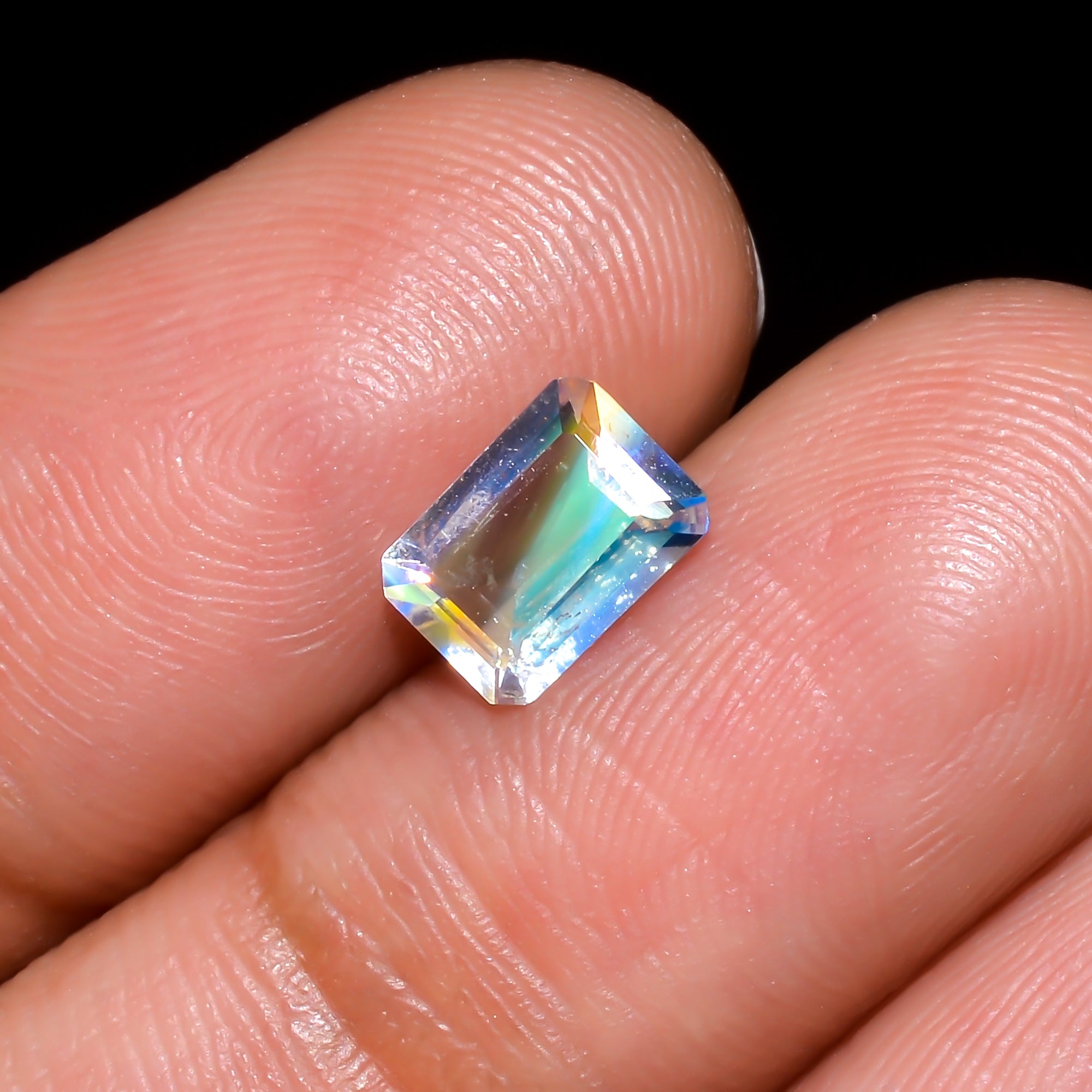 Natural Madagascar Moonstone Radiant Shape Cut Stone Loose Gemstone For Making Jewelry 0.8 Ct. 7X5X3 mm Y-10314