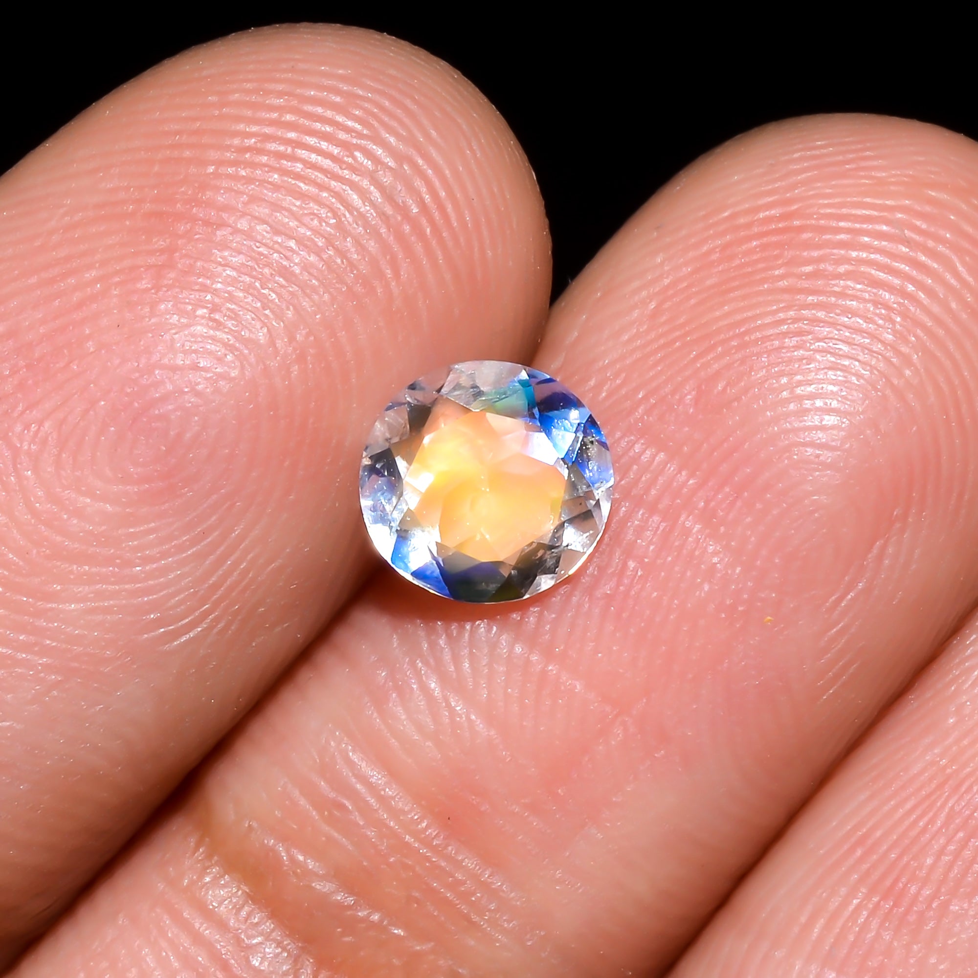 Natural Madagascar Moonstone Round Shape Cut Stone Loose Gemstone For Making Jewelry 0.6 Ct. 5X5X3 mm Y-10315