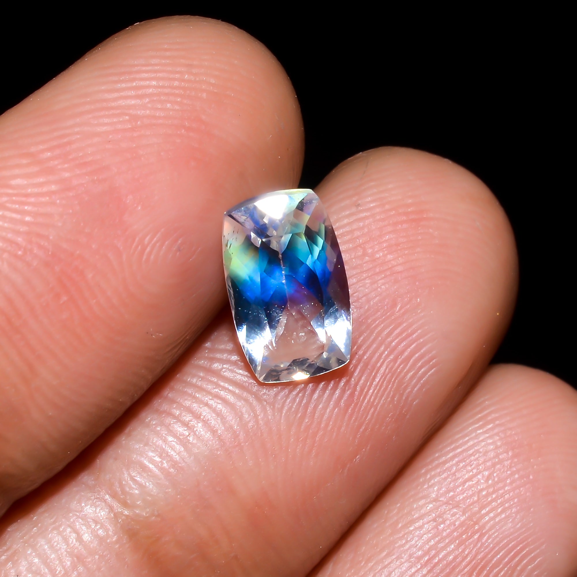 Natural Madagascar Moonstone Radiant Shape Cut Stone Loose Gemstone For Making Jewelry 1.35 Ct. 9X5X4 mm Y-10316