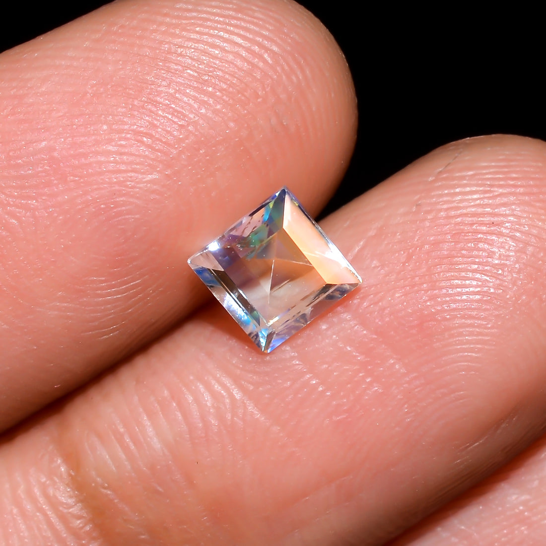 Natural Madagascar Moonstone Square Shape Cut Stone Loose Gemstone For Making Jewelry 0.7 Ct. 5X5X3 mm Y-10317