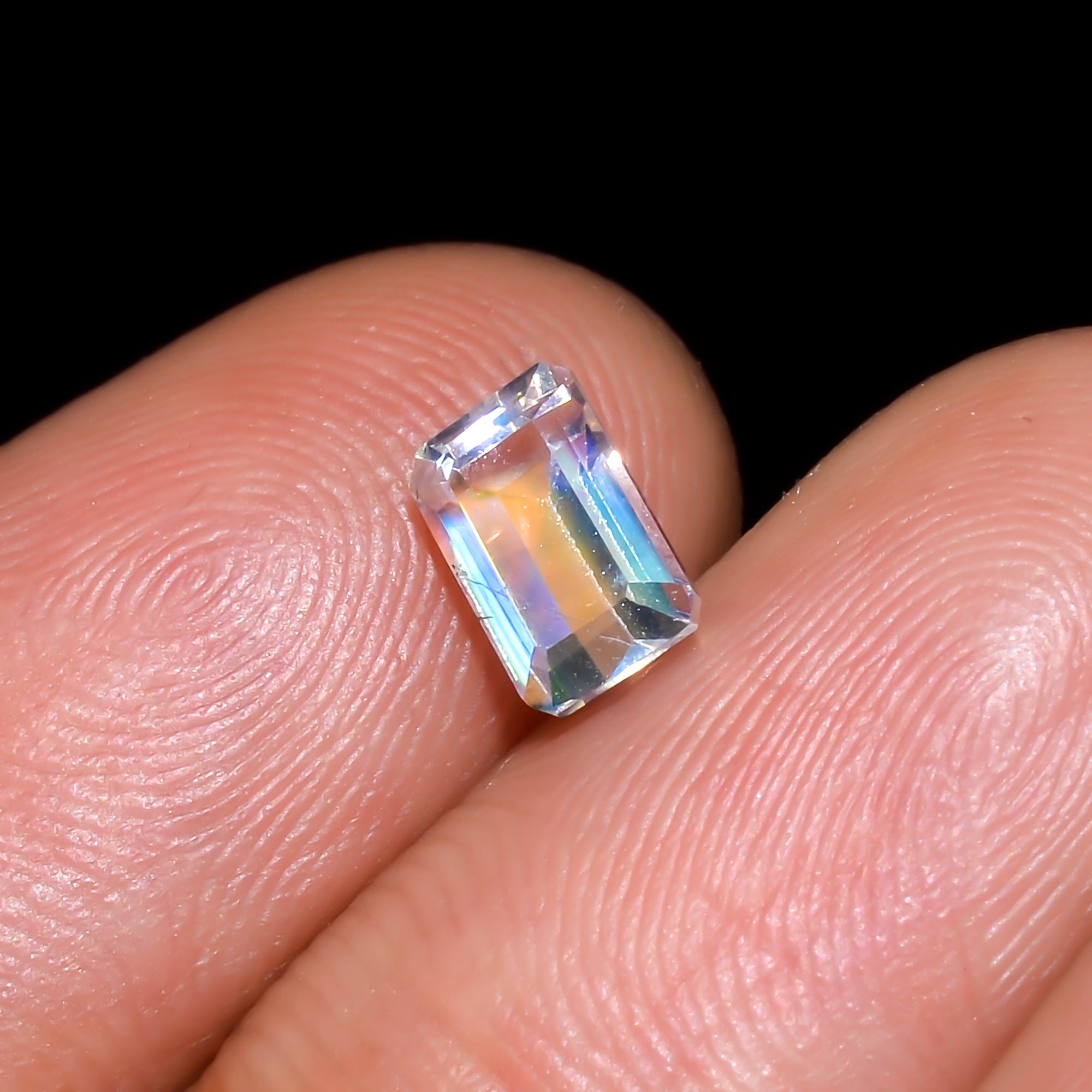 Natural Madagascar Moonstone Radiant Shape Cut Stone Loose Gemstone For Making Jewelry 0.55 Ct. 6X3X3 mm Y-10320