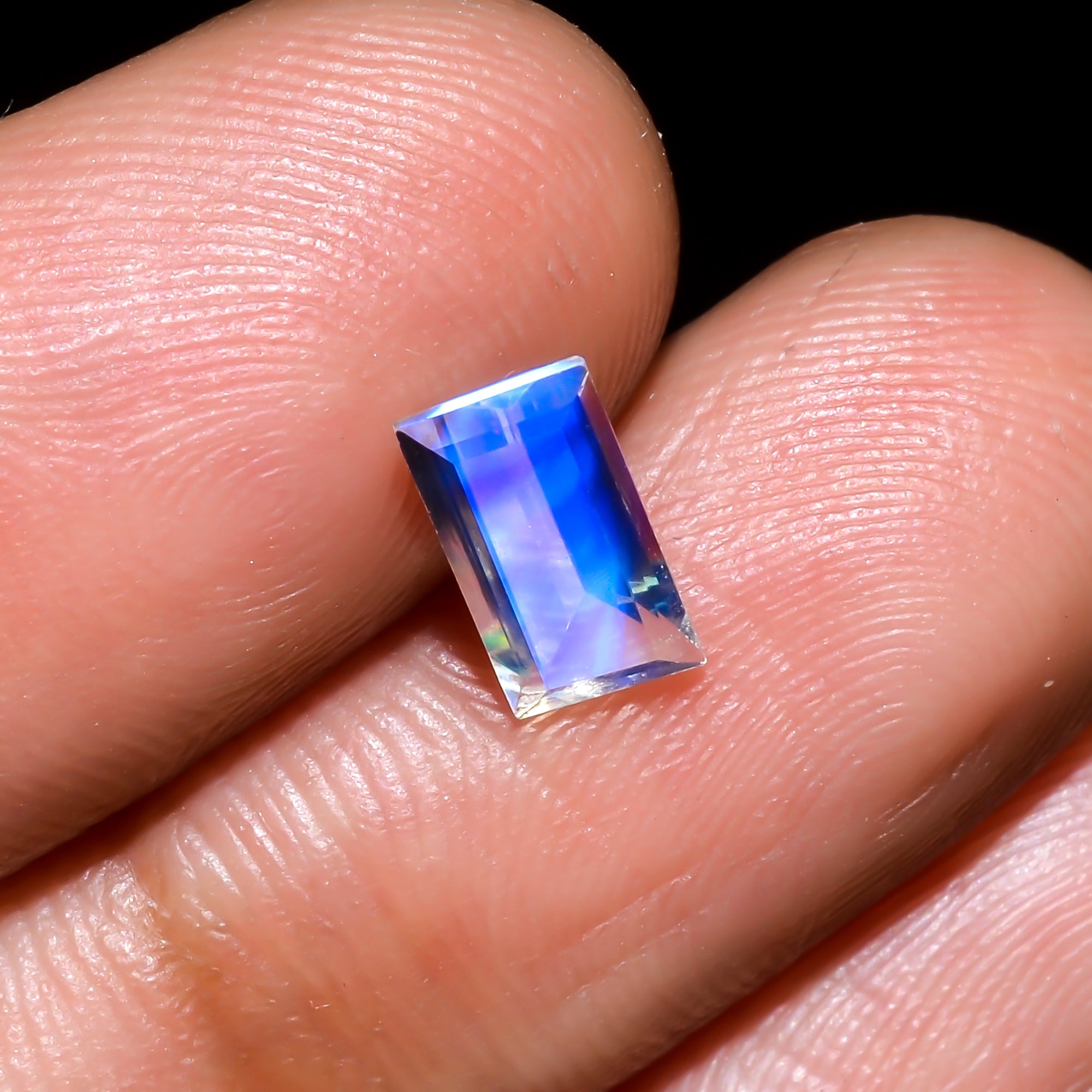 Natural Madagascar Moonstone Rectangle Shape Cut Stone Loose Gemstone For Making Jewelry 0.7 Ct. 8X4X3 mm Y-10323