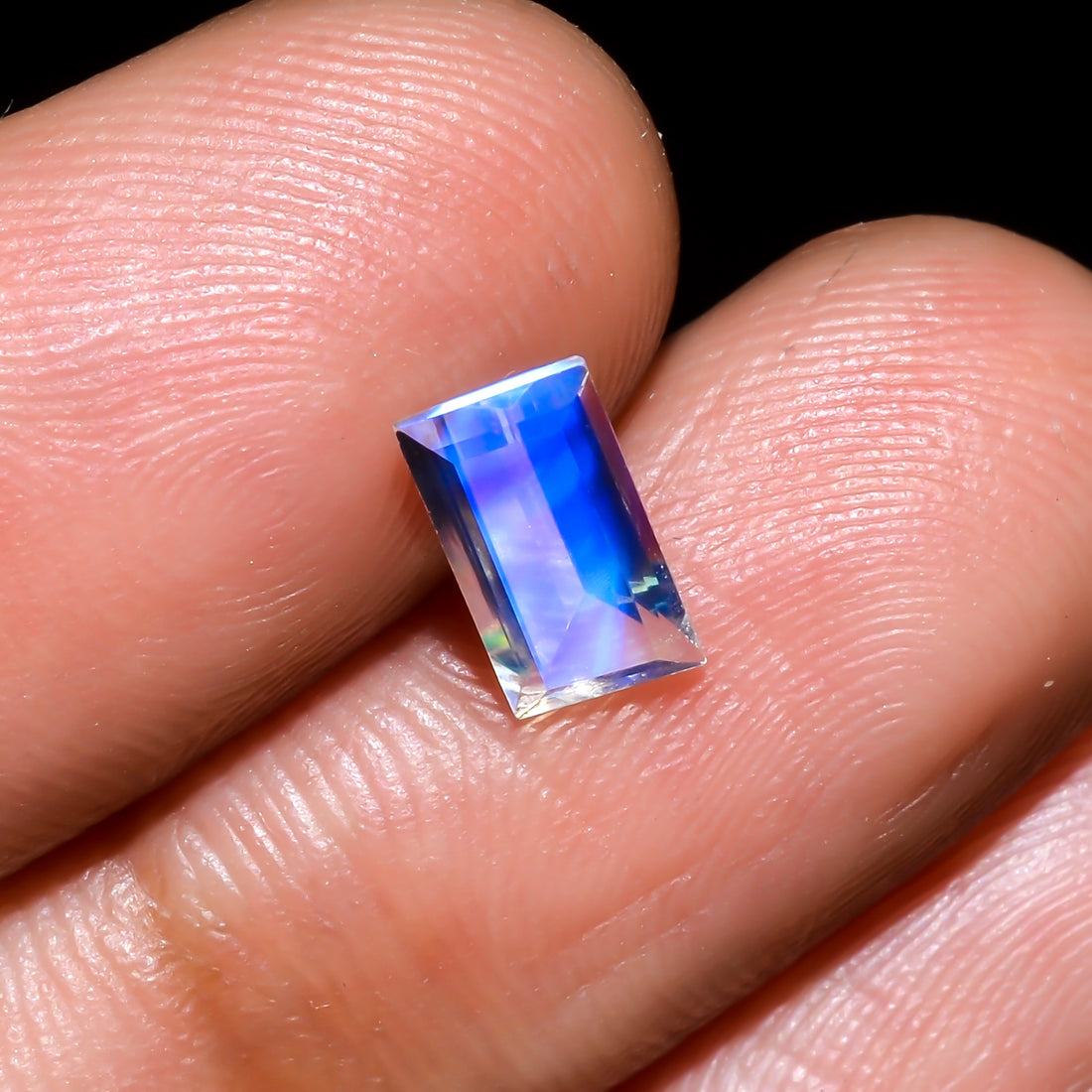 Natural Madagascar Moonstone Rectangle Shape Cut Stone Loose Gemstone For Making Jewelry 0.7 Ct. 8X4X3 mm Y-10323