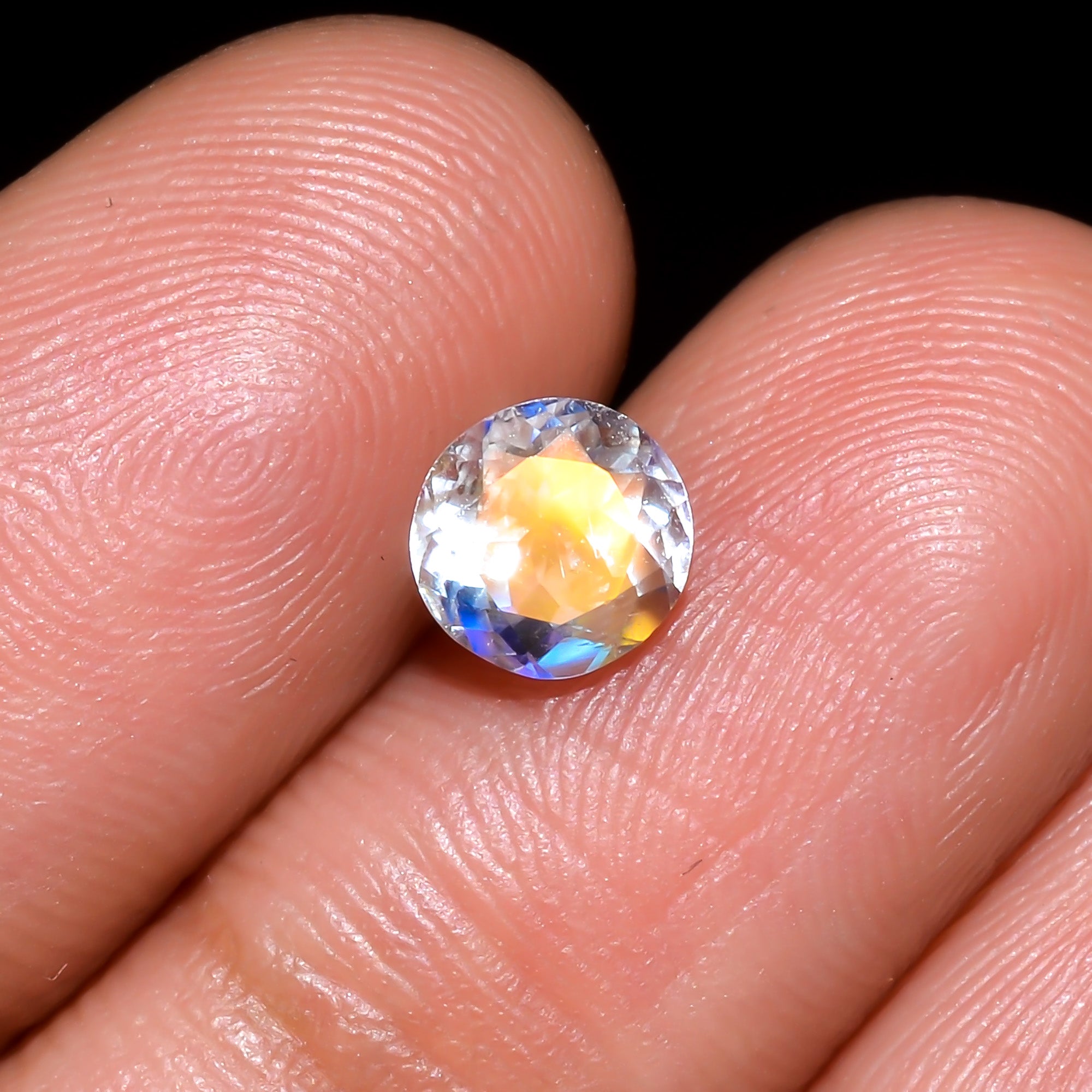 Natural Madagascar Moonstone Round Shape Cut Stone Loose Gemstone For Making Jewelry 0.75 Ct. 5X5X4 mm Y-10324