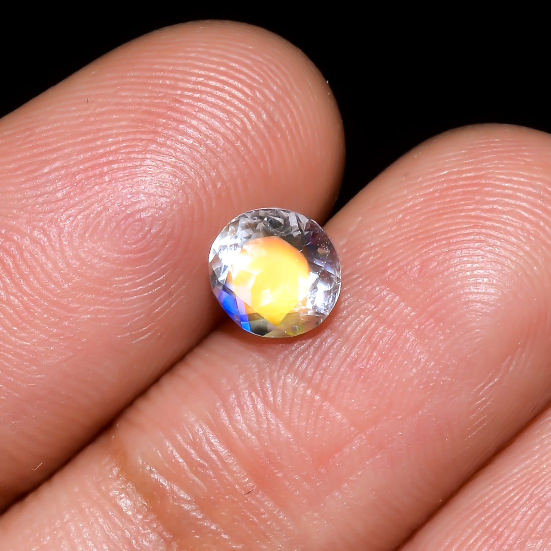 Natural Madagascar Moonstone Round Shape Cut Stone Loose Gemstone For Making Jewelry 0.75 Ct. 5X5X4 mm Y-10324