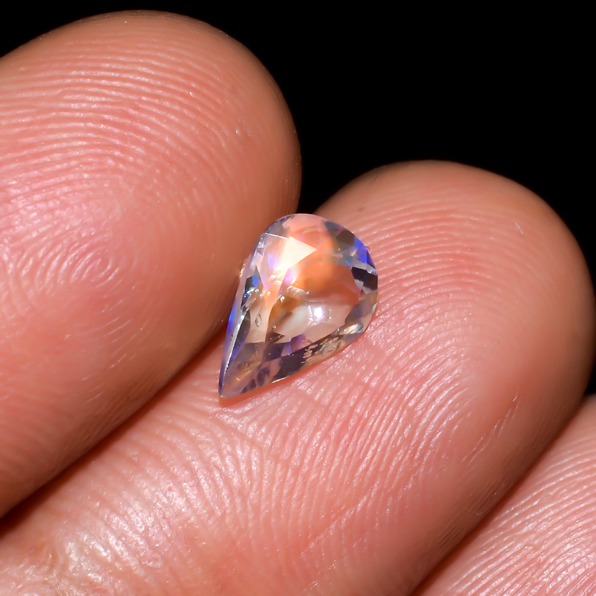 Natural Madagascar Moonstone Pear Shape Cut Stone Loose Gemstone For Making Jewelry 0.5 Ct. 7X5X3 mm Y-10325