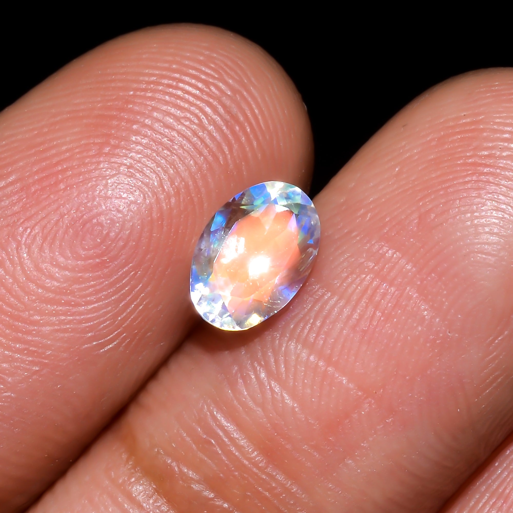 Natural Madagascar Moonstone Oval Shape Cut Stone Loose Gemstone For Making Jewelry 0.5 Ct. 7X4X3 mm Y-10326