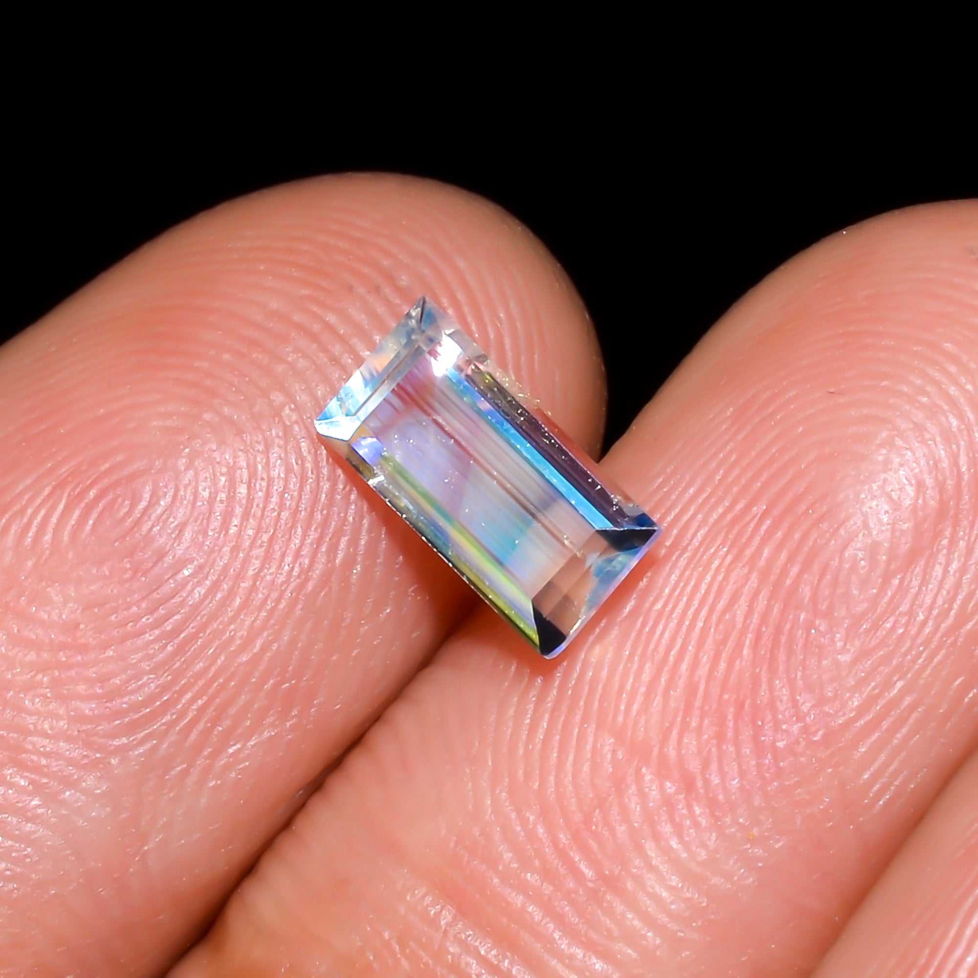 Natural Madagascar Moonstone Rectangle Shape Cut Stone Loose Gemstone For Making Jewelry 0.55 Ct. 7X3X2 mm Y-10330