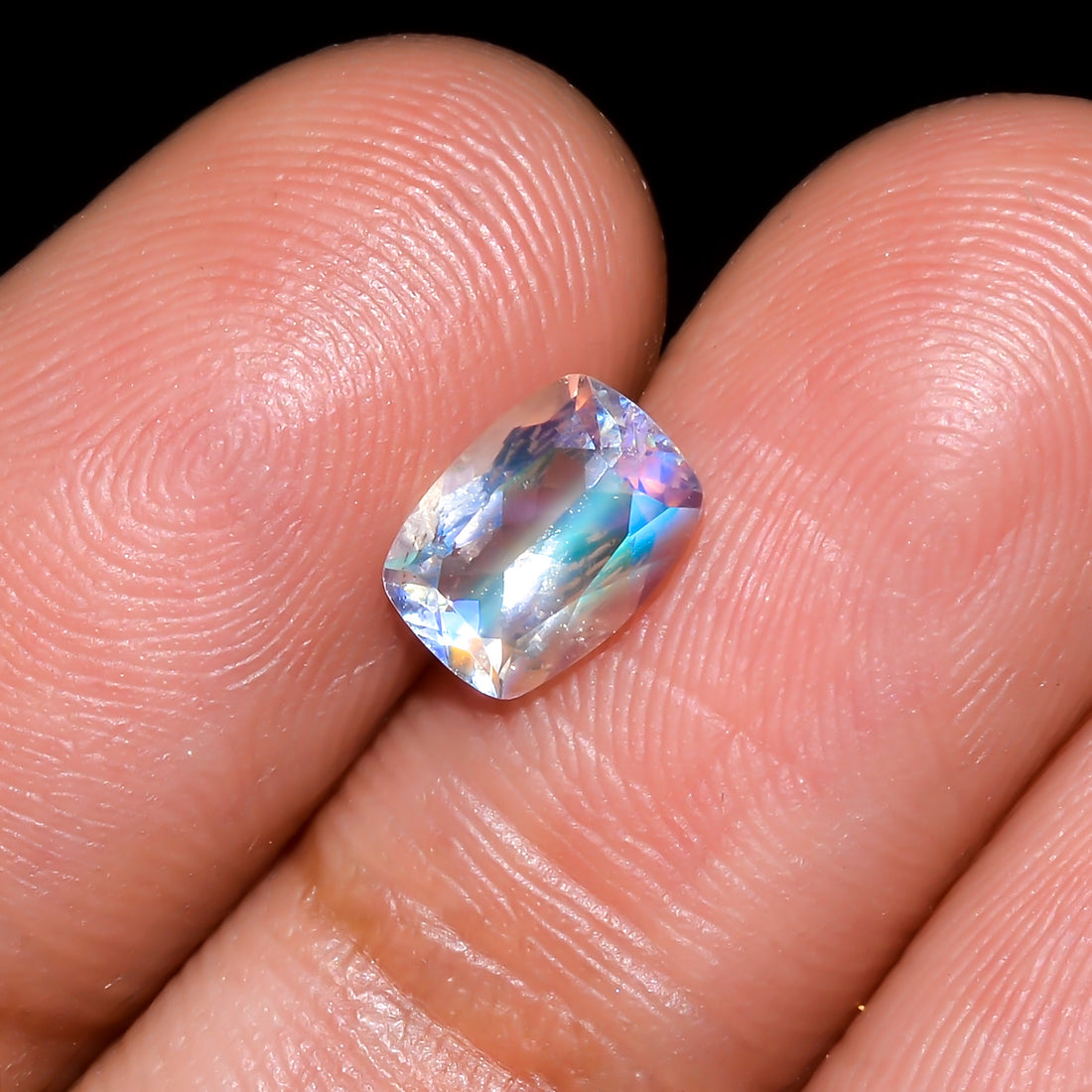 Natural Madagascar Moonstone Radiant Shape Cut Stone Loose Gemstone For Making Jewelry 0.75 Ct. 7X5X3 mm Y-10336