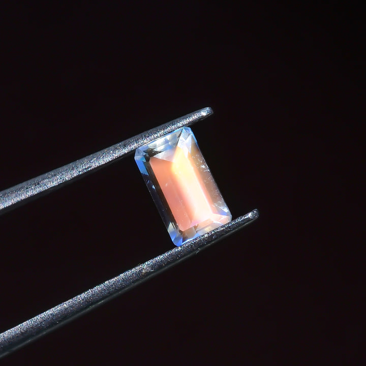 Natural Madagascar Moonstone Radiant Shape Cut Stone Loose Gemstone For Making Jewelry 0.7 Ct. 7X4X3 mm Y-10338