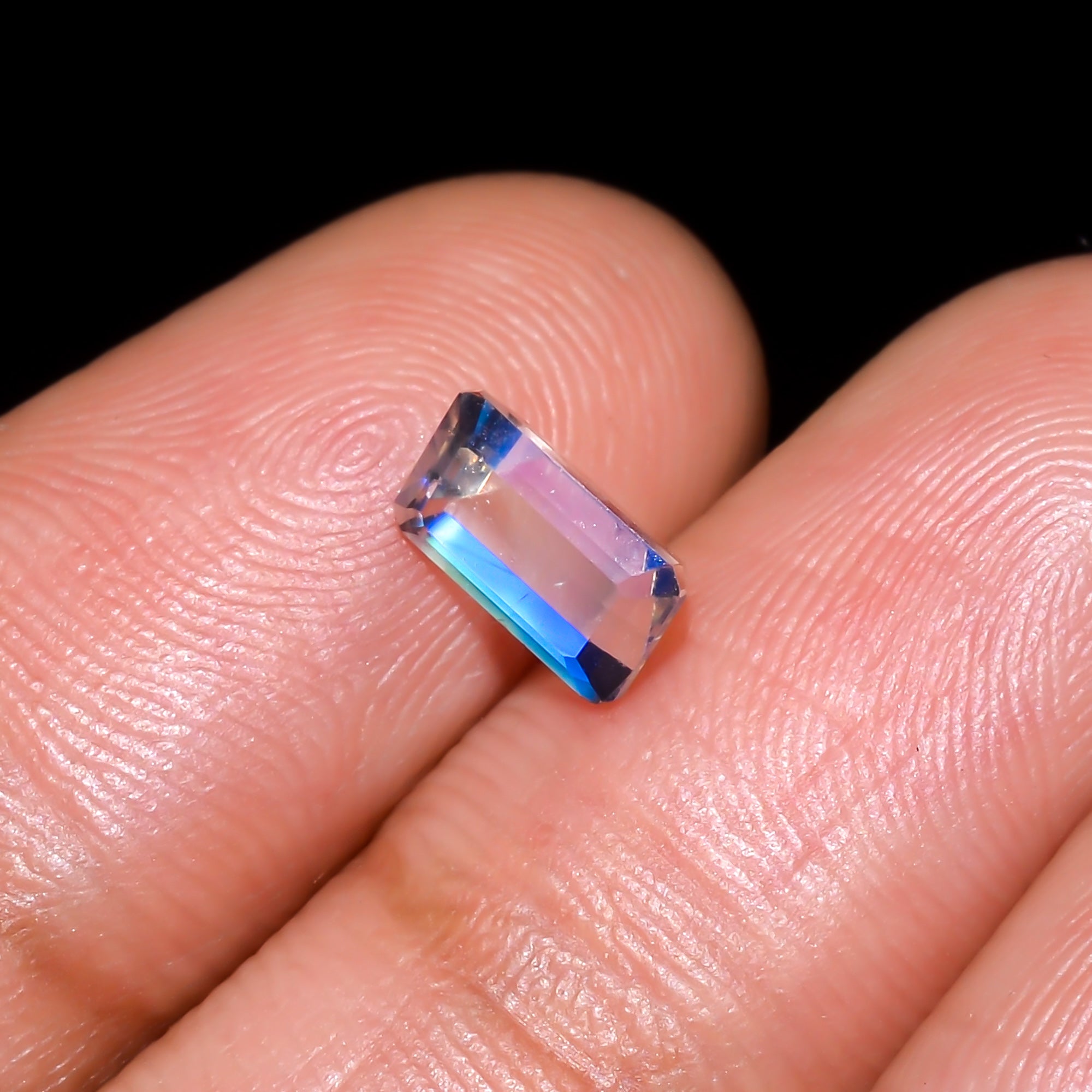 Natural Madagascar Moonstone Radiant Shape Cut Stone Loose Gemstone For Making Jewelry 0.7 Ct. 7X4X3 mm Y-10338