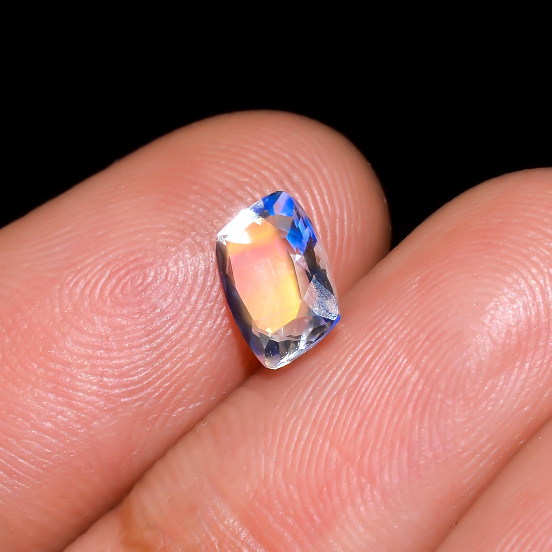 Natural Madagascar Moonstone Radiant Shape Cut Stone Loose Gemstone For Making Jewelry 0.75 Ct. 6X5X3 mm Y-10339