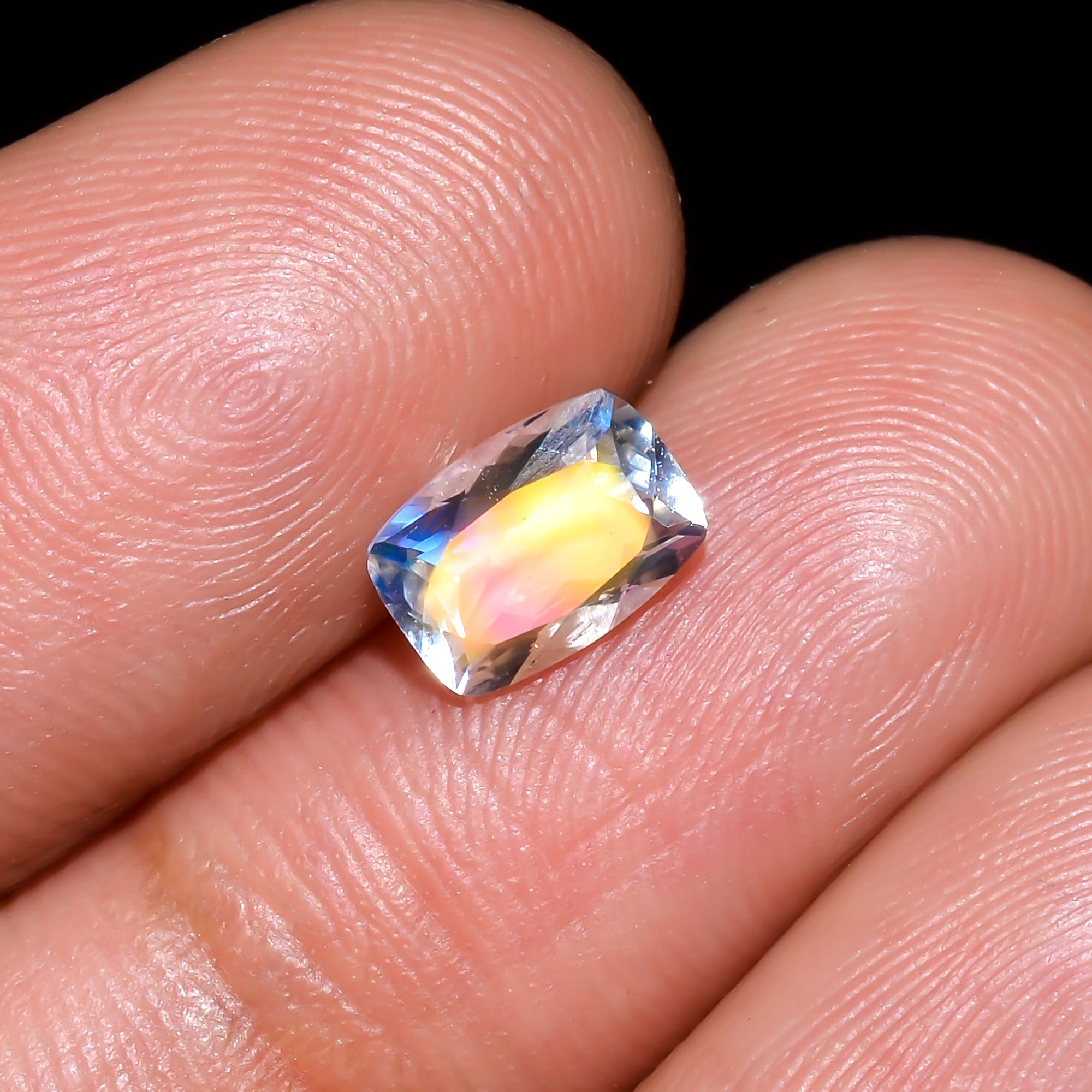 Natural Madagascar Moonstone Radiant Shape Cut Stone Loose Gemstone For Making Jewelry 0.75 Ct. 6X5X3 mm Y-10339