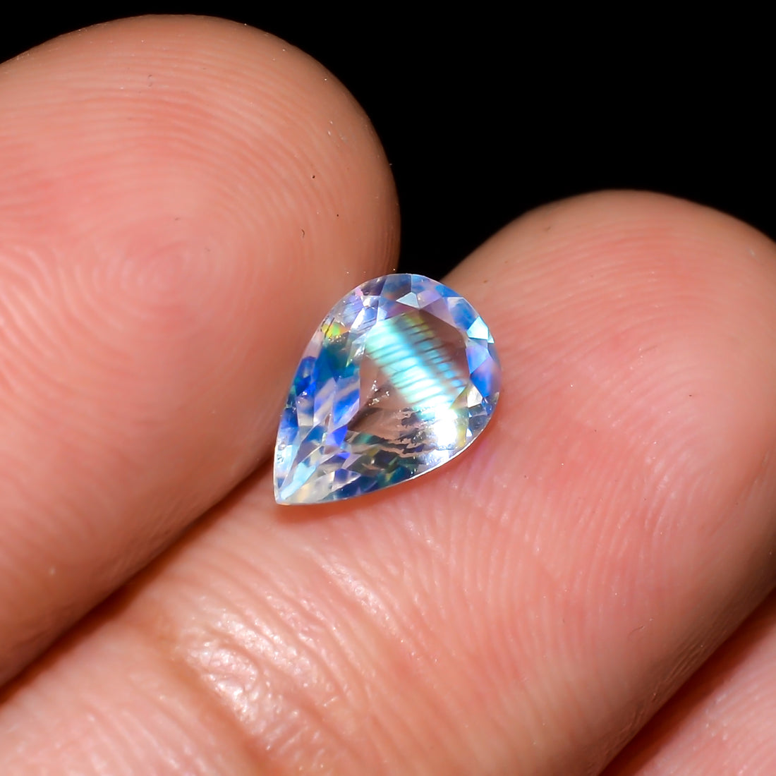 Natural Madagascar Moonstone Pear Shape Cut Stone Loose Gemstone For Making Jewelry 0.65 Ct. 8X5X3 mm Y-10341