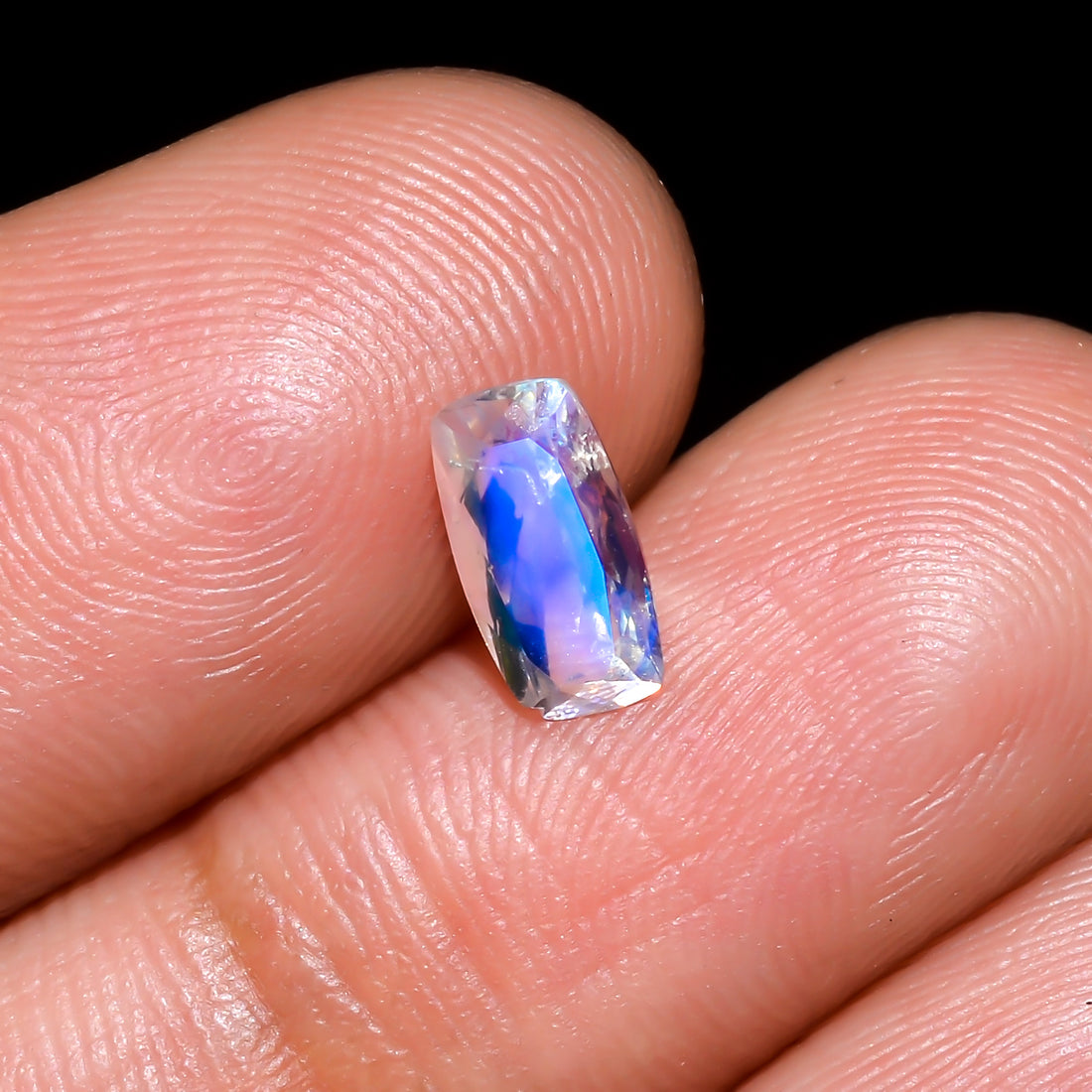 Natural Madagascar Moonstone Radiant Shape Cut Stone Loose Gemstone For Making Jewelry 0.7 Ct. 8X3X3 mm Y-10344