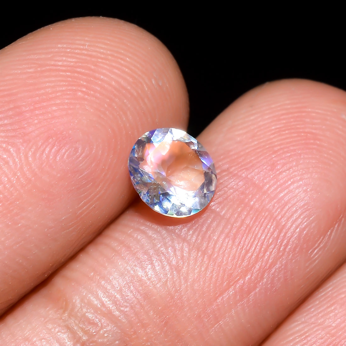 Natural Madagascar Moonstone Round Shape Cut Stone Loose Gemstone For Making Jewelry 0.55 Ct. 5X5X3 mm Y-10346
