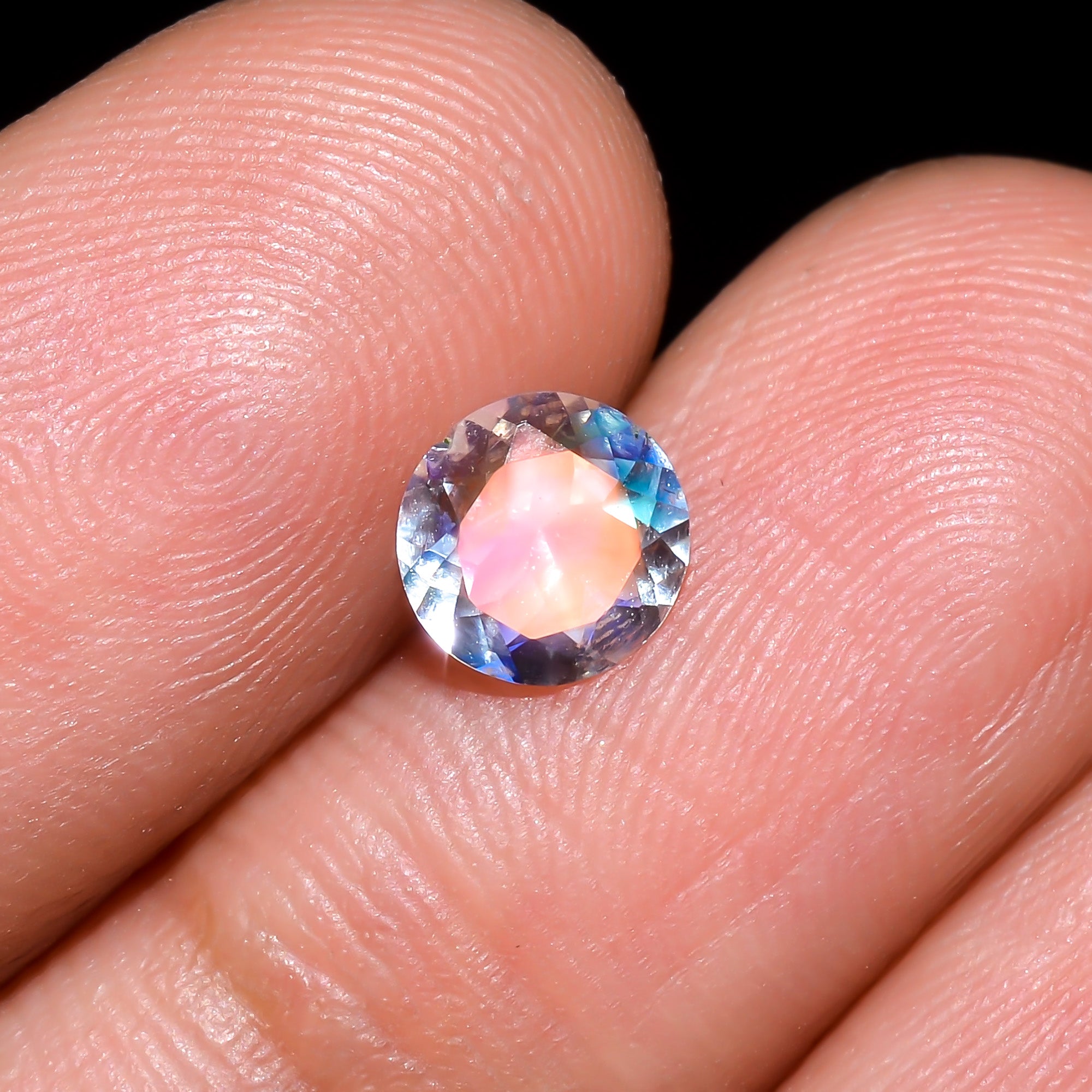 Natural Madagascar Moonstone Round Shape Cut Stone Loose Gemstone For Making Jewelry 0.55 Ct. 5X5X3 mm Y-10346