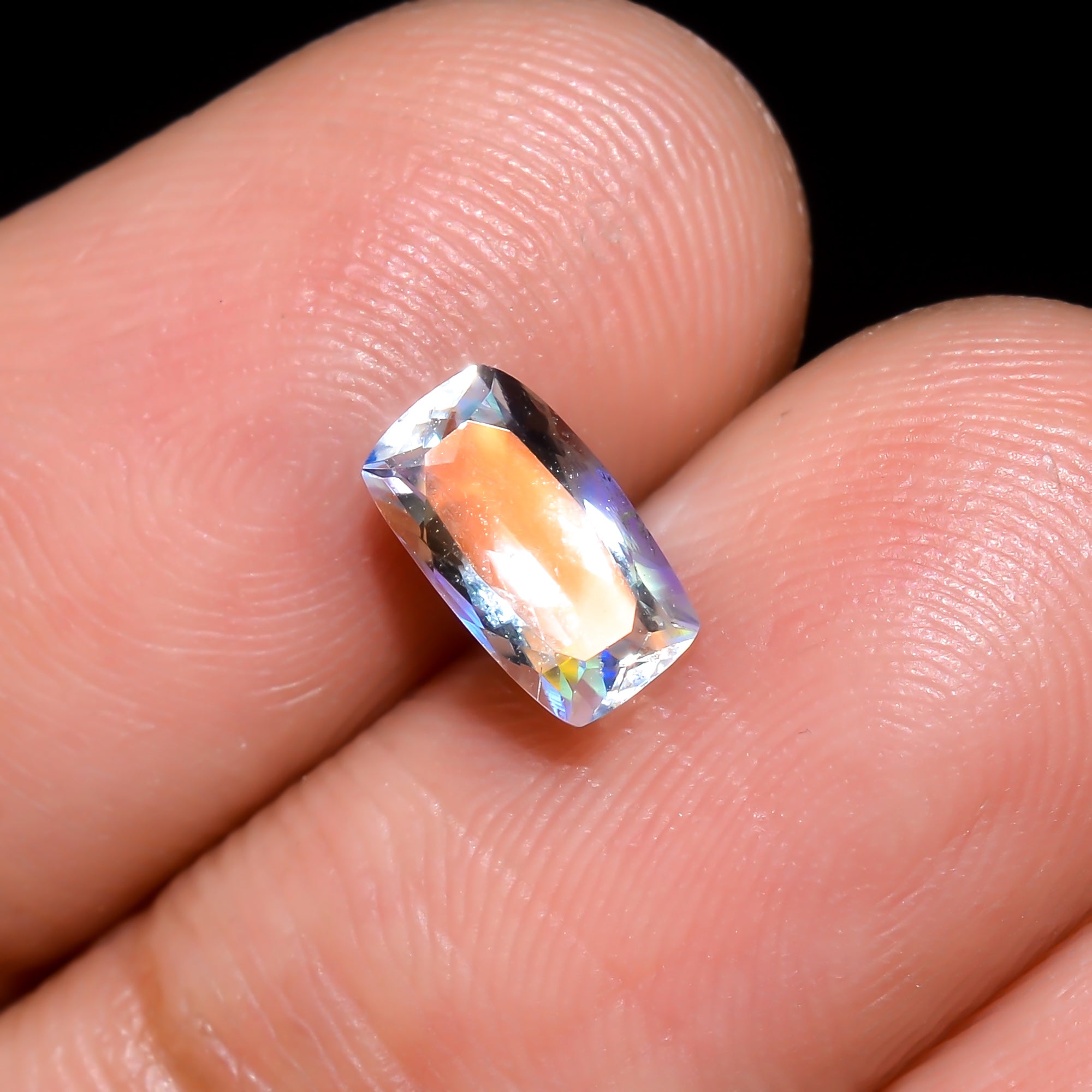 Natural Madagascar Moonstone Radiant Shape Cut Stone Loose Gemstone For Making Jewelry 0.7 Ct. 7X3X3 mm Y-10348