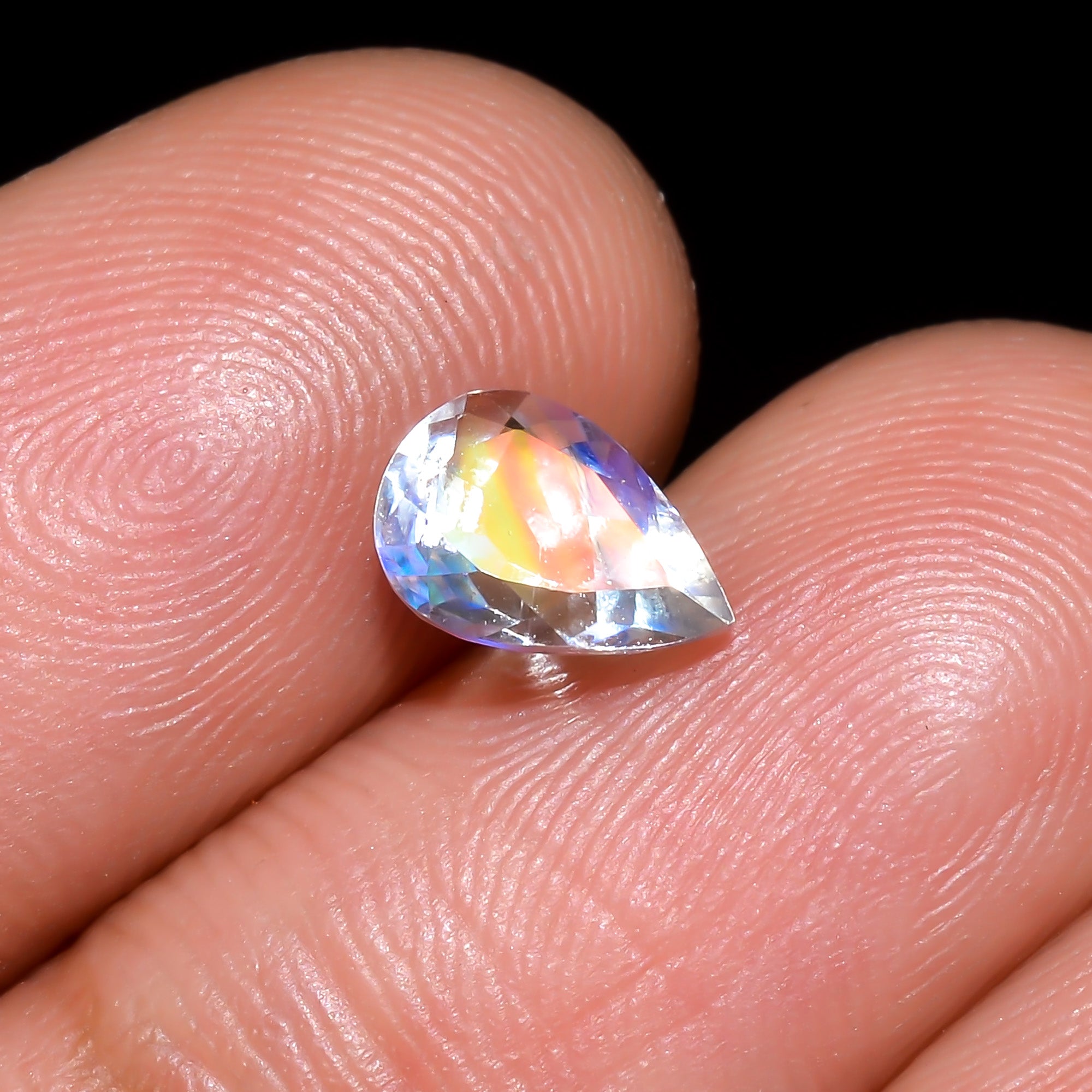 Natural Madagascar Moonstone Pear Shape Cut Stone Loose Gemstone For Making Jewelry 0.7 Ct. 7X5X4 mm Y-10352
