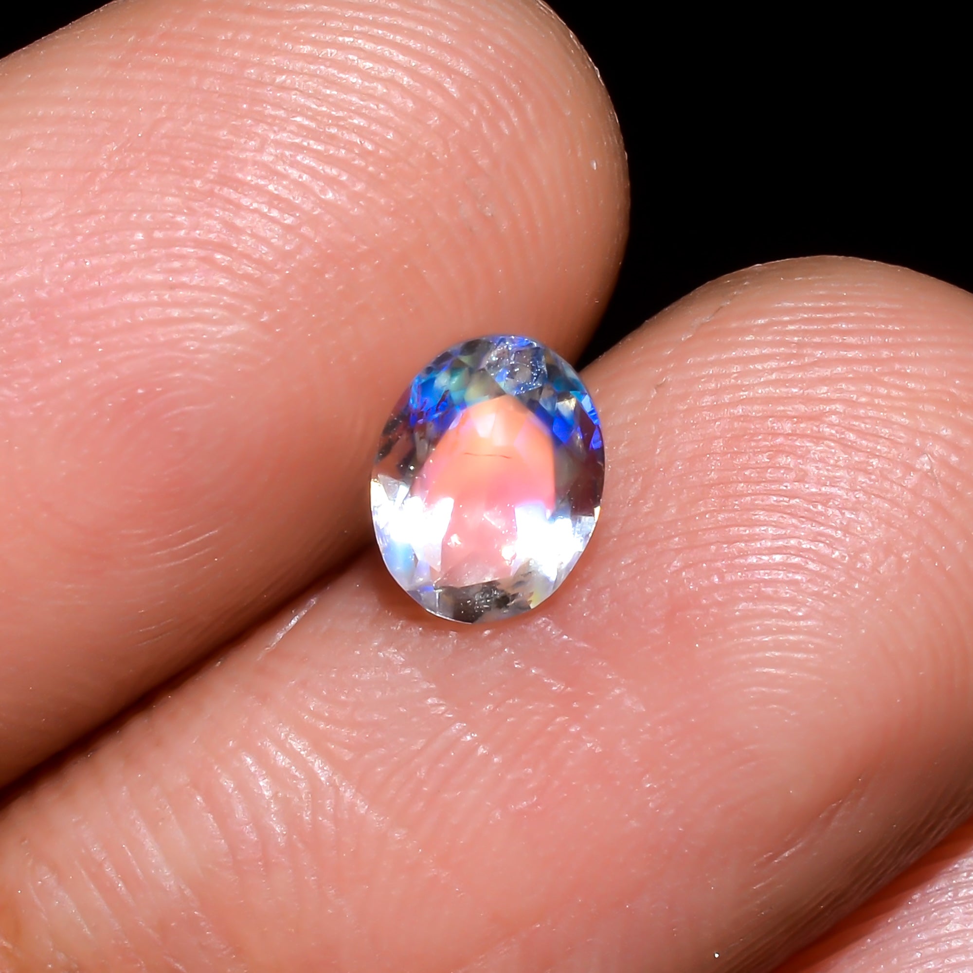 Natural Madagascar Moonstone Oval Shape Cut Stone Loose Gemstone For Making Jewelry 0.6 Ct. 6X4X3 mm Y-10353