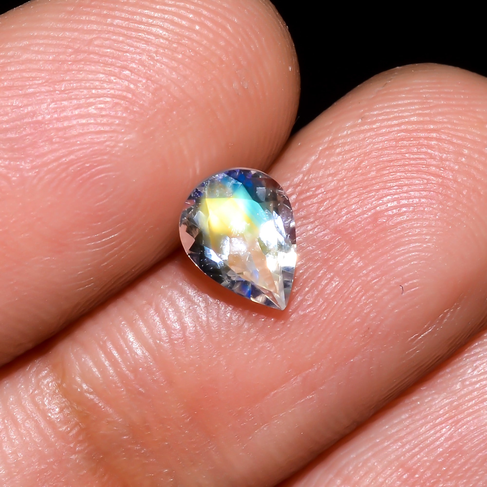 Natural Madagascar Moonstone Pear Shape Cut Stone Loose Gemstone For Making Jewelry 0.6 Ct. 7X5X4 mm Y-10354