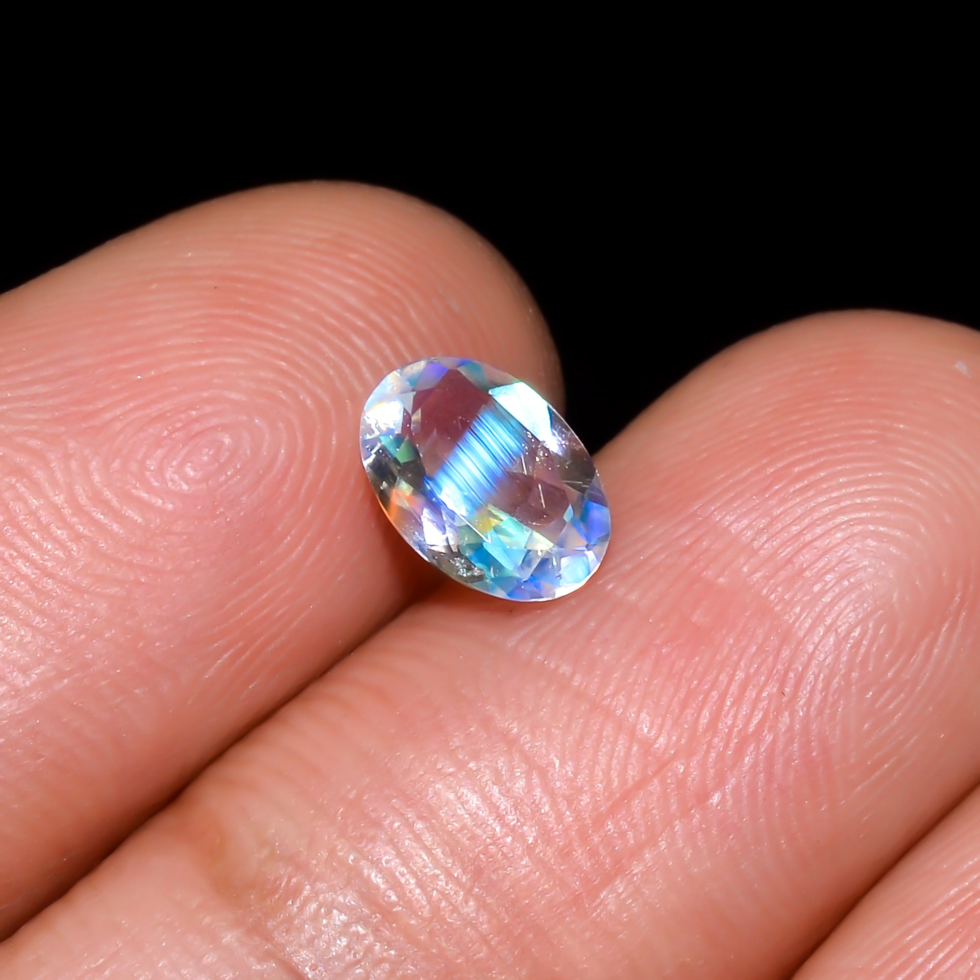 Natural Madagascar Moonstone Oval Shape Cut Stone Loose Gemstone For Making Jewelry 0.55 Ct. 6X4X3 mm Y-10355