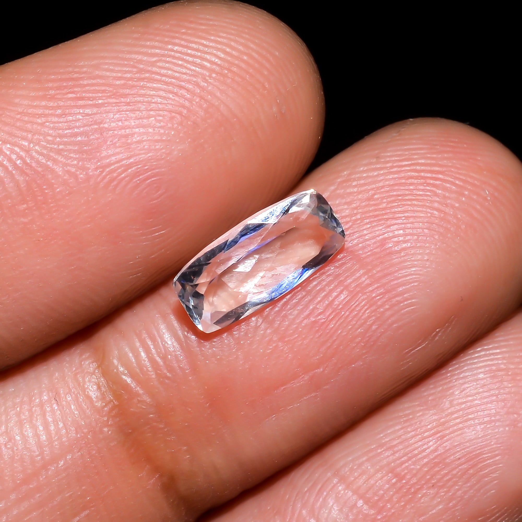 Natural Madagascar Moonstone Radiant Shape Cut Stone Loose Gemstone For Making Jewelry 0.95 Ct. 8X4X3 mm Y-10360