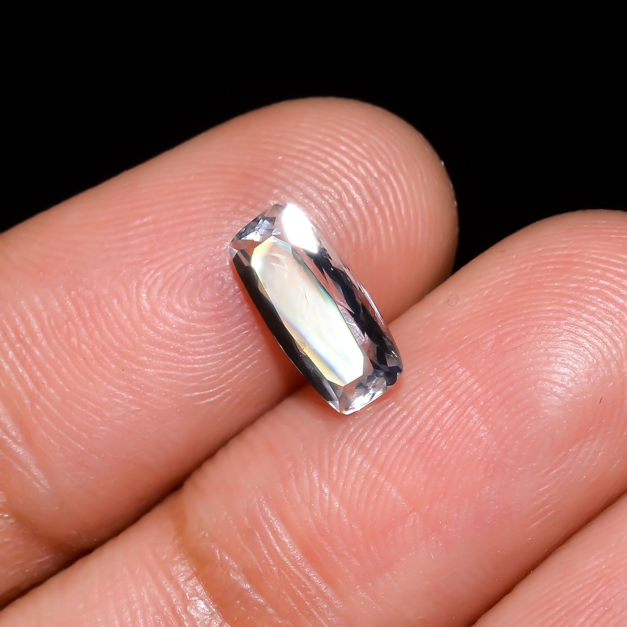 Natural Madagascar Moonstone Radiant Shape Cut Stone Loose Gemstone For Making Jewelry 0.95 Ct. 8X4X3 mm Y-10360