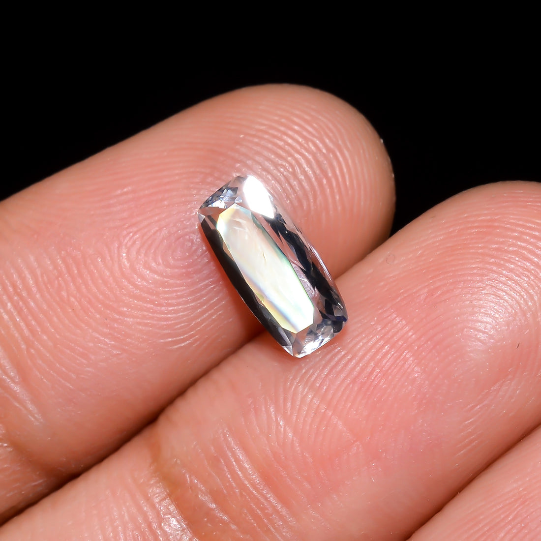 Natural Madagascar Moonstone Radiant Shape Cut Stone Loose Gemstone For Making Jewelry 0.95 Ct. 8X4X3 mm Y-10360