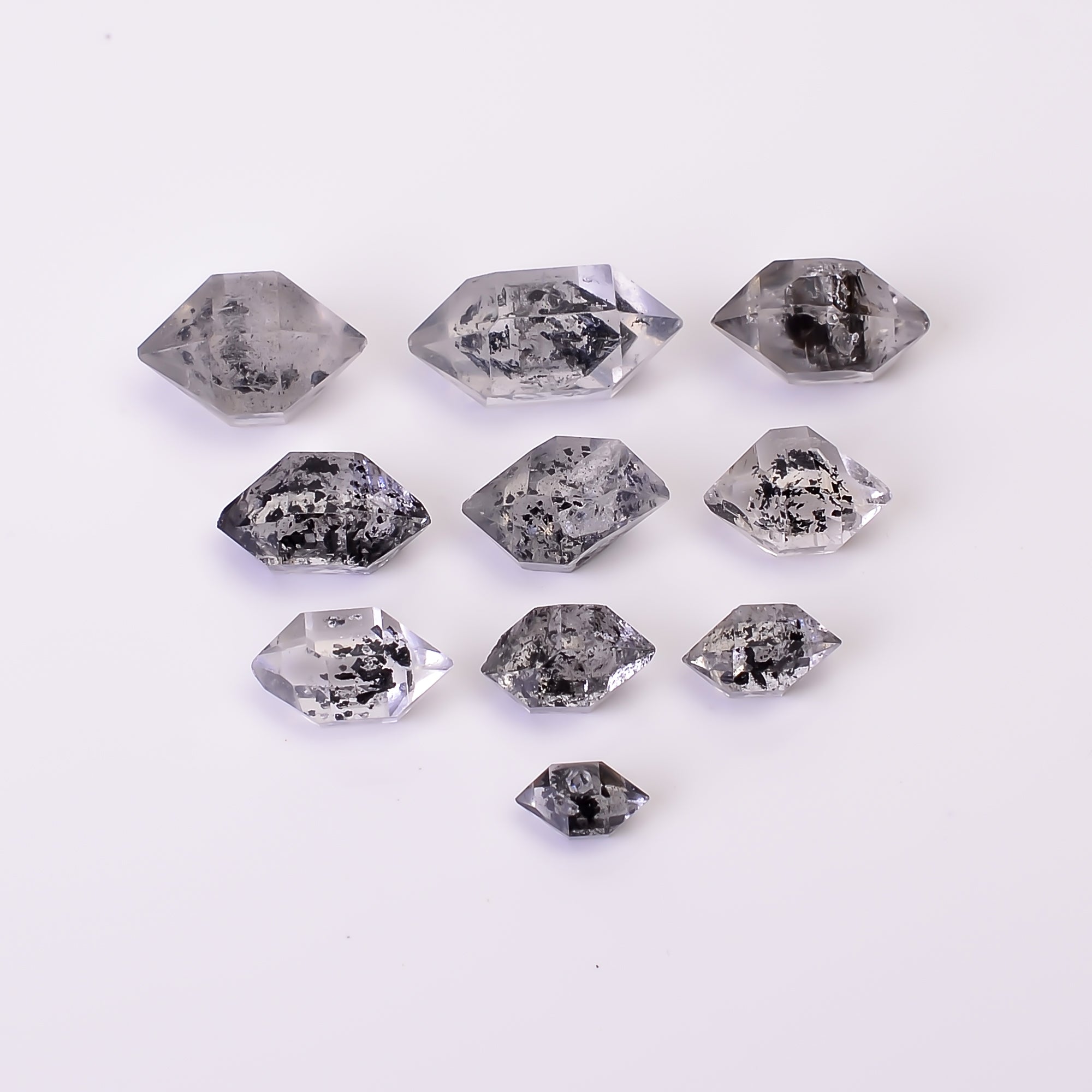 Natural Herkimer Diamond Fancy Shape Cut Stone Loose Gemstone 10 Pcs Lot For Making Jewelry 30 Ct. 7X4 15X7 mm Y-10362