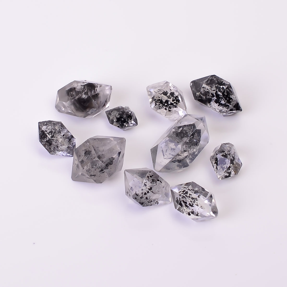 Natural Herkimer Diamond Fancy Shape Cut Stone Loose Gemstone 10 Pcs Lot For Making Jewelry 30 Ct. 7X4 15X7 mm Y-10362