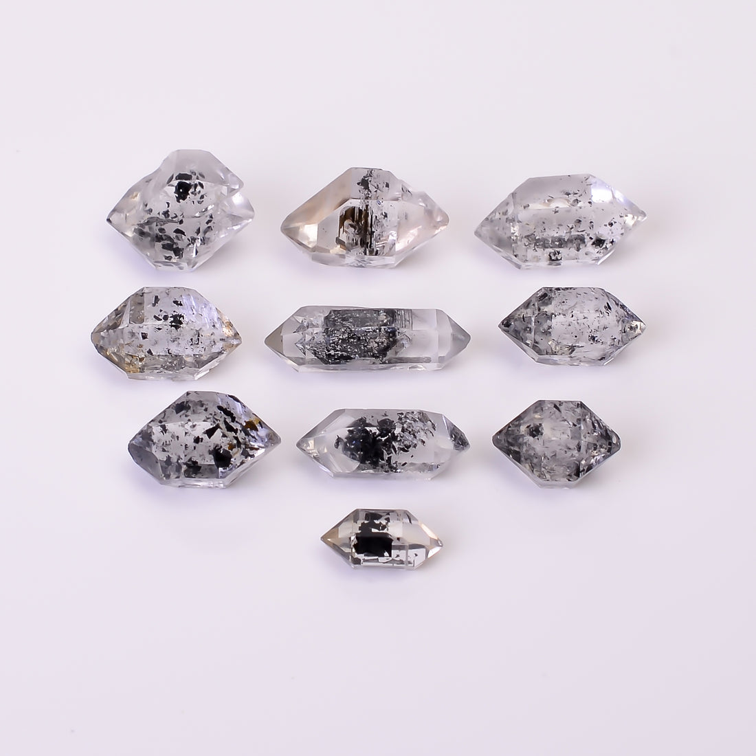 Natural Herkimer Diamond Fancy Shape Cut Stone Loose Gemstone 10 Pcs Lot For Making Jewelry 27.5 Ct. 8X4 15X5 mm Y-10363