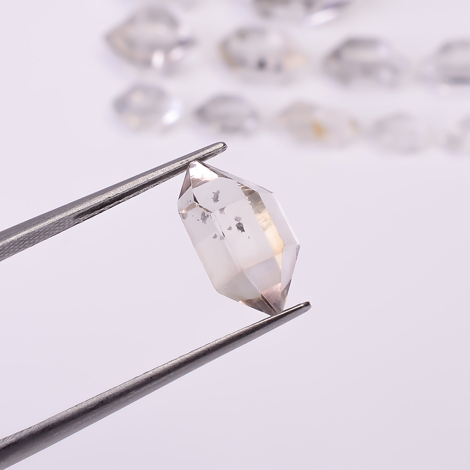 Natural Herkimer Diamond Fancy Shape Cut Stone Loose Gemstone 12 Pcs Lot For Making Jewelry 24 Ct. 5X4 14X8 mm Y-10364