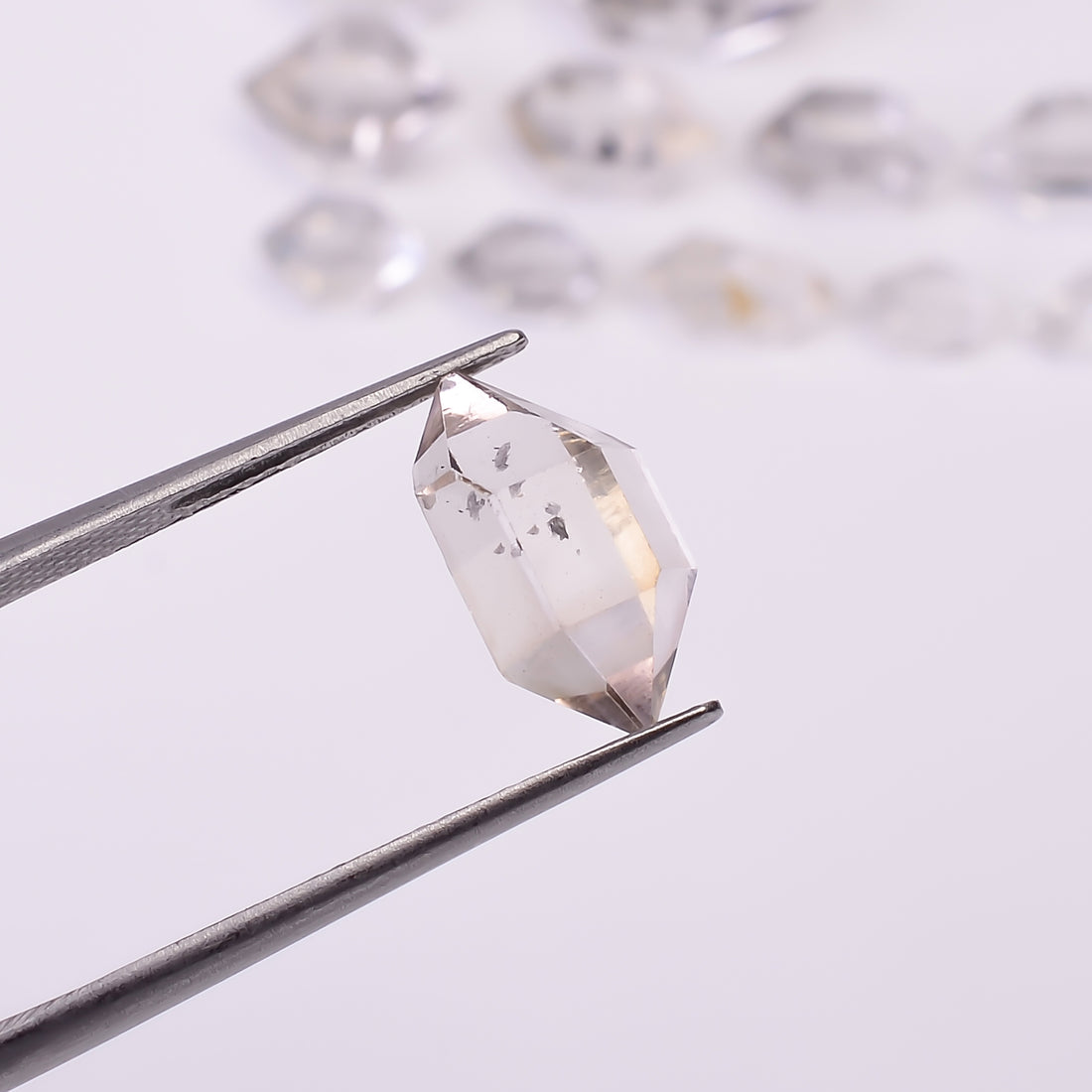 Natural Herkimer Diamond Fancy Shape Cut Stone Loose Gemstone 12 Pcs Lot For Making Jewelry 24 Ct. 5X4 14X8 mm Y-10364